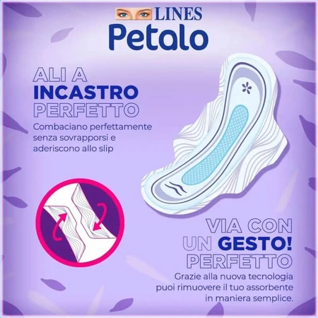 Lines Petalo – 13 anatomisch geformte Binden für leichte bis normale Blutung