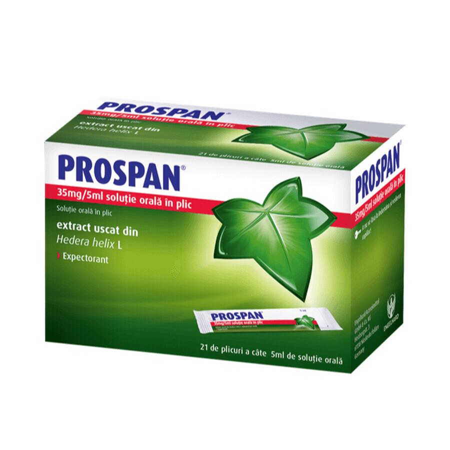 Prospan, 35 mg/5 ml solution orale, 21 sachets, Engelhard Arznemittel