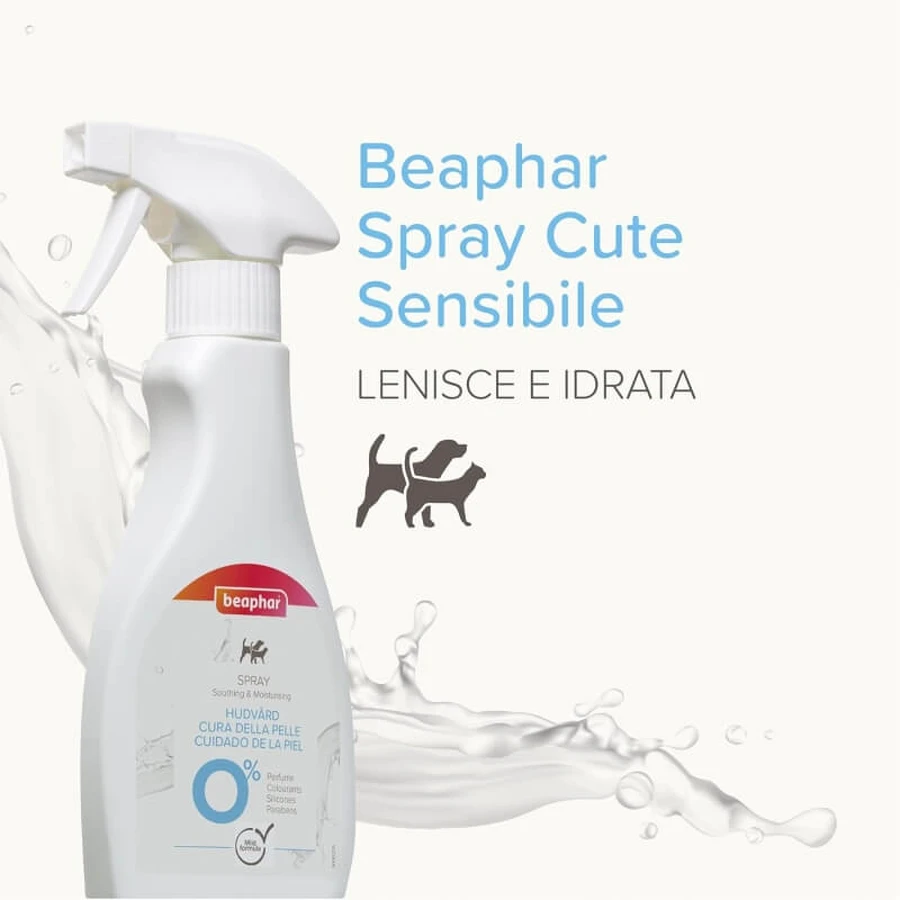Beaphar Skin Care – spray calmant și hidratant pentru pielea sensibilă a câinilor și pisicilor, 250 ml