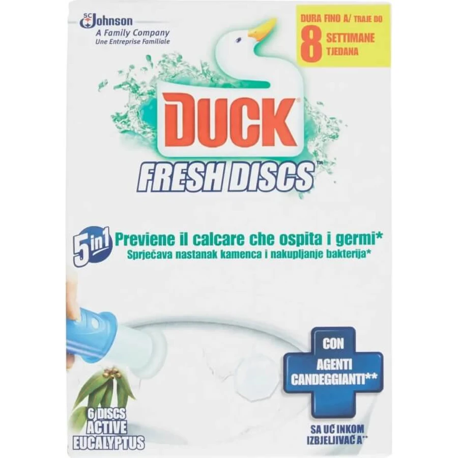 Duck Fresh Discs – 6 duftende Toilettenscheiben: Active Eucalyptus
