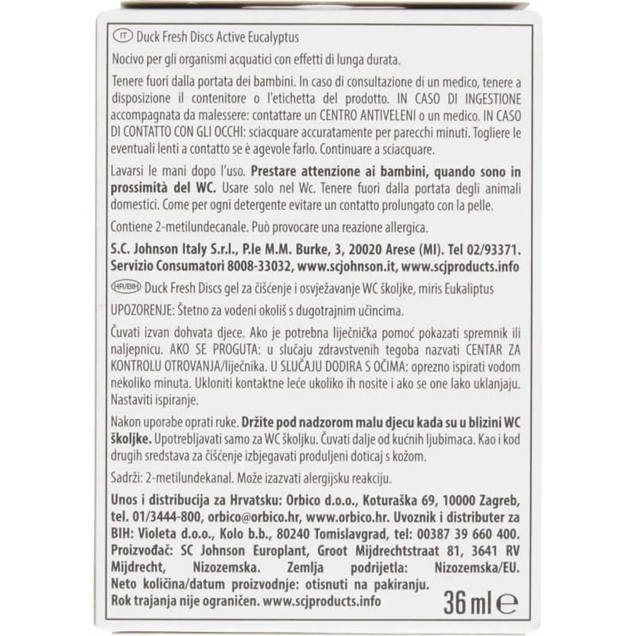 Duck Fresh Discs – 6 duftende Toilettenscheiben: Active Eucalyptus