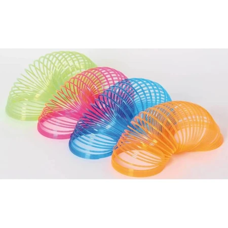 Neonrosa spiralförmige Kunststofffeder