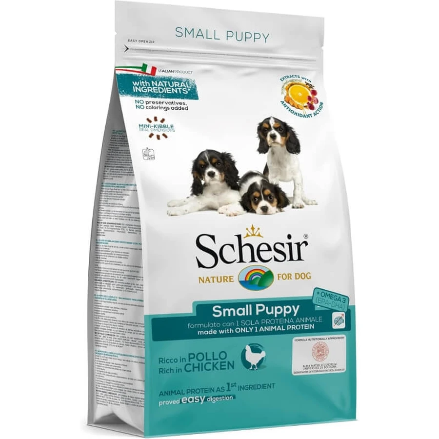 Schesir Small Puppy Chicken – Alleinfuttermittel für Welpen kleiner Rassen, 2 kg