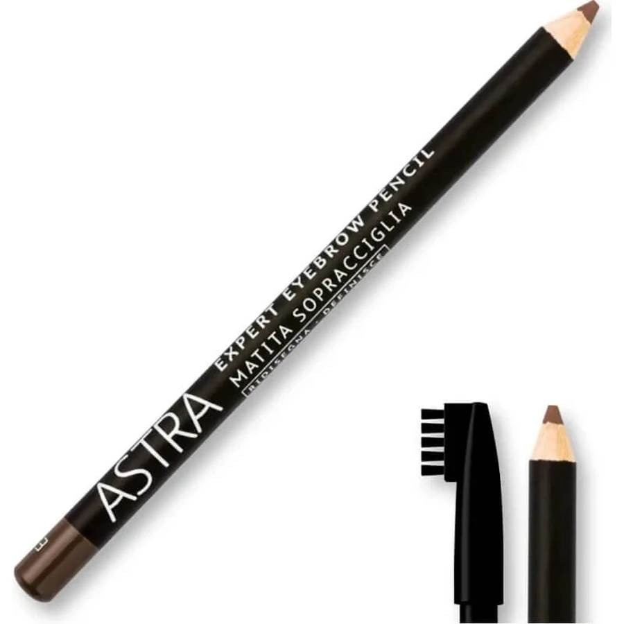 Astra expert - matita sopracciglia con pettinino n. eb3 brown