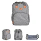 Cangaroo Liana – 2-in-1-Rucksack/Tasche mit Wickelauflage und tragbarem Babybett, grau