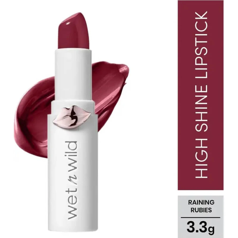 Wet n Wild Mega Last High-Shine Lip Color – błyszcząca szminka – Raining Rubies: ceny i cechy