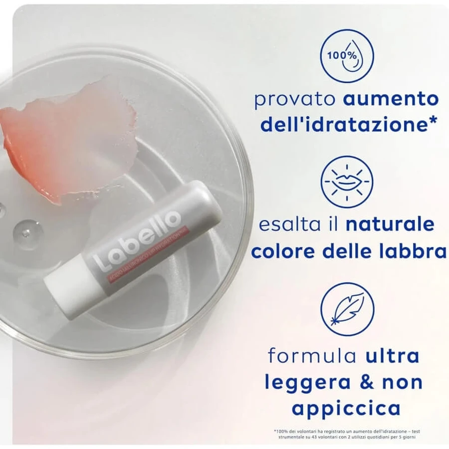 Labello Hyaluronzuur Lip Hydration Plus - Lippenbalsem - Roos