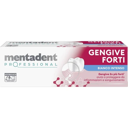 Mentadent Professional – pasta do zębów wzmacniająca dziąsła, intensywna biel, 75 ml: ceny i cechy