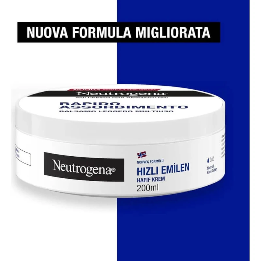 Neutrogena Fast-Absorbing - Moisturizer for Normal and Dry Skin, 200 ml