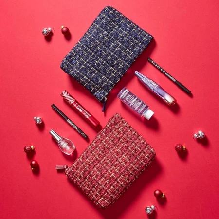 Deborah Kit: Perfect Look - Instant Maxi Volume Mascara + 24-Hour Black Eye Pencil + Two-Phase Makeup Remover + Clutch