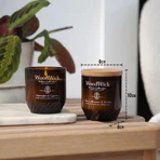 Woodwick Cassis et rose - Bougie parfumée moyenne, 181 g
