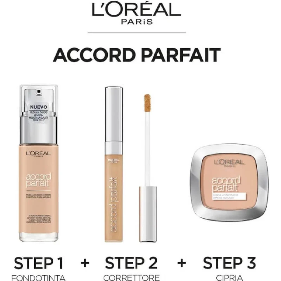 L'oreal paris Accord parfait fond de teint - fondotinta fluido - n. 4n beige