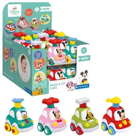 Disney Press &amp; Go - Duwauto voor kinderen, diverse kleuren