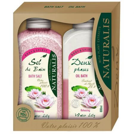 Set de sels de bain 1000 g + Bain moussant 800 ml Eau Lili, Naturalis