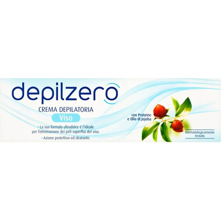Depilzero Crema depilatoria viso pelli delicate con fior di loto e aloe vera 50 ml