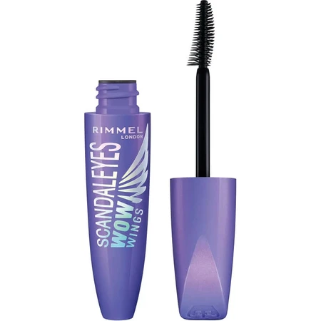 Rimmel ScandalEyes Wow Wings - Máscara de pestañas voluminizadora n.º 001, negra