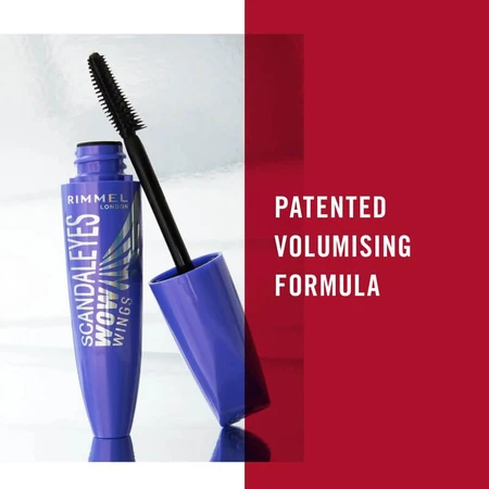 Rimmel ScandalEyes Wow Wings - Máscara de pestañas voluminizadora n.º 001, negra