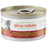 Almo Nature HFC Rindfleisch mit Kartoffeln und Erbsen – Ergänzungsfuttermittel in Form von Nassfutter für ausgewachsene Hunde, 95 g
