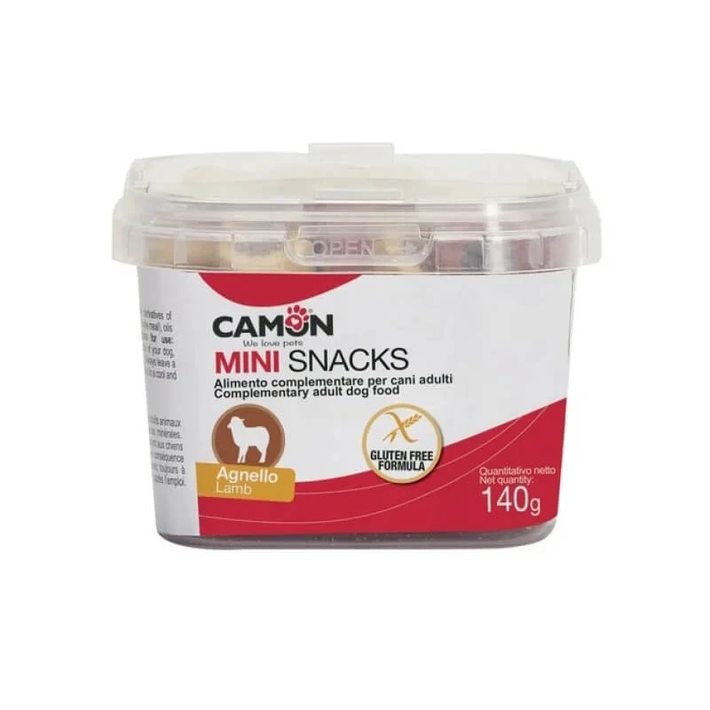 Camon Mini Lamb stervormige snacks – Aanvullende voeding voor volwassen honden, 140 g