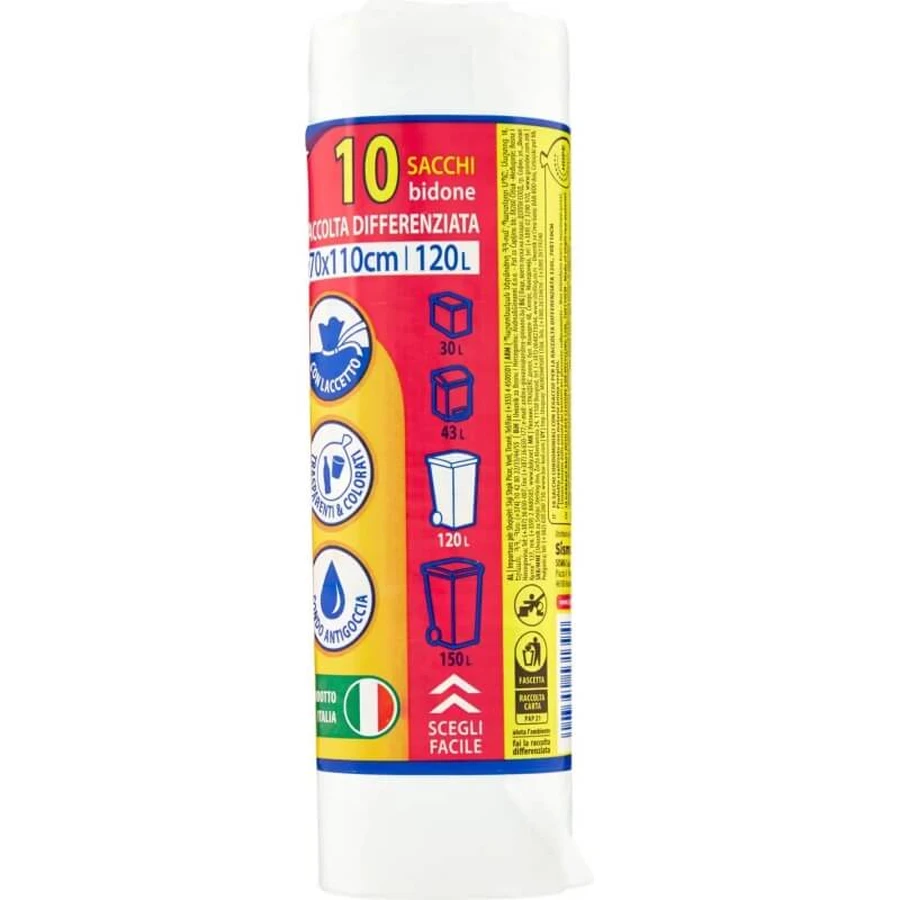 Fortex 120-Liter-Recyclingbeutel – 10er-Pack