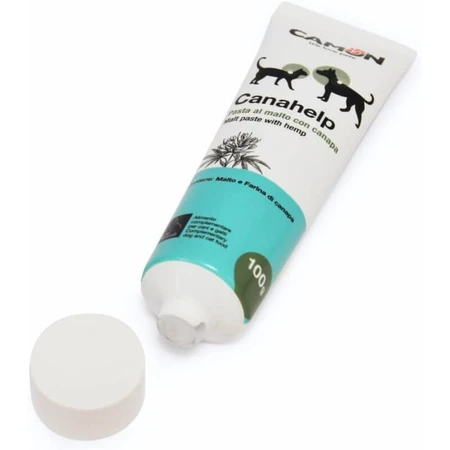 Camon Canahelp Paste – een voedingssupplement voor honden en katten, moutpasta met hennep, 100 g