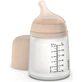 Suavinex Zero Zero Slow +0m – Anti-Kolik-Flasche mit langsamem Durchfluss, 180 ml – Light Nude