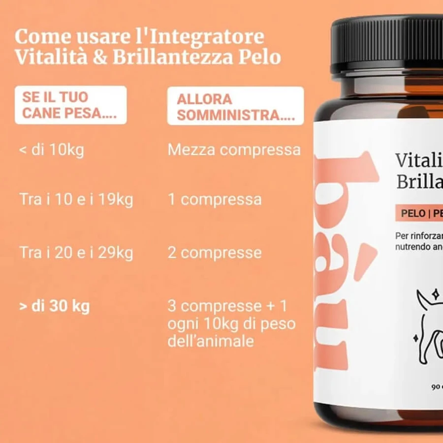 Bau Cosmetics: Vitality &amp; Shine for the Coat, 90 tablets - a dietary supplement for dogs' coats