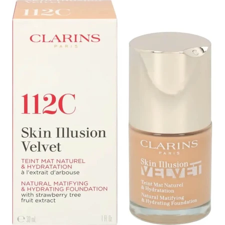 Clarins Skin Illusion Velvet – podkład w płynie – nr 112C Amber: ceny i cechy