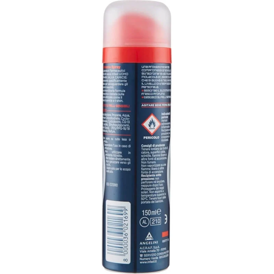 Infasil derma48h – męski środek ochronny do koszulek – dezodorant w sprayu 150 ml: ceny i cechy