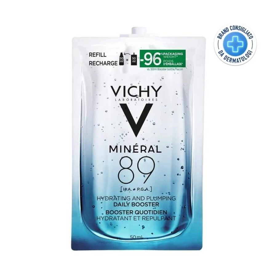 Vichy Minéral 89 – Tägliches, stärkendes und aufpolsterndes Gesichtsserum, Eco Recharge, 50 ml
