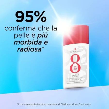 Elizabeth Arden Crème solaire pour le visage SPF 40 Eight Hour Hydraplay Daily Defense Fluide nourrissant à large spectre et haute protection 50 ml