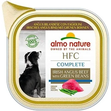 Almo Nature HFC Complete Irish Angus met sperziebonen – Compleet hondenvoer voor honden van alle groottes, 85 g