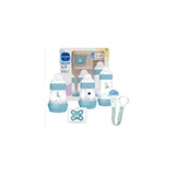 Mam «Bienvenido al mundo» - Set de regalo: 3 biberones anticólicos (2 de 160 ml y 1 de 260 ml), chupete y portachupetes