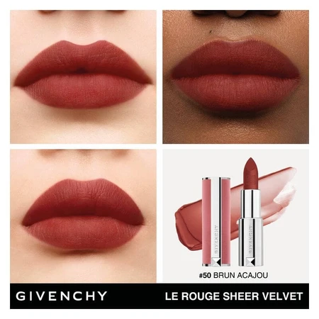 Givenchy Le Rouge Sheer Velvet - Matte lippenstift nr. 50 Brun Épice
