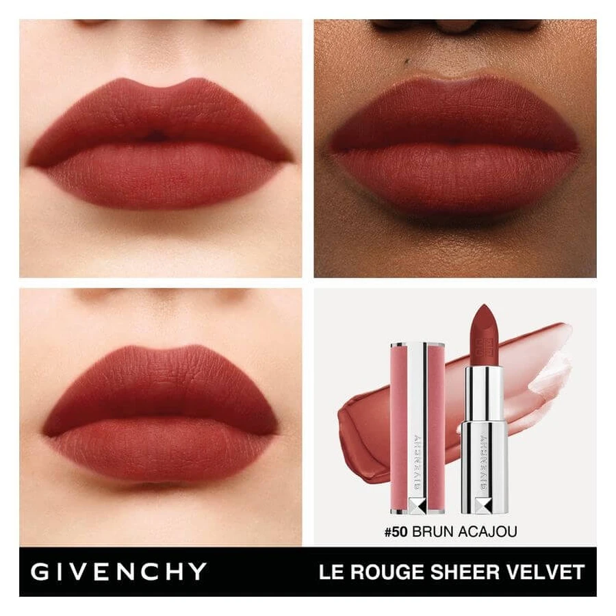 Givenchy Le Rouge Sheer Velvet - Matte lippenstift nr. 50 Brun Épice