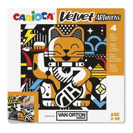 Carioca Velvet Artworks – 4 Malvorlagen auf Samt von Van Orton Design Art