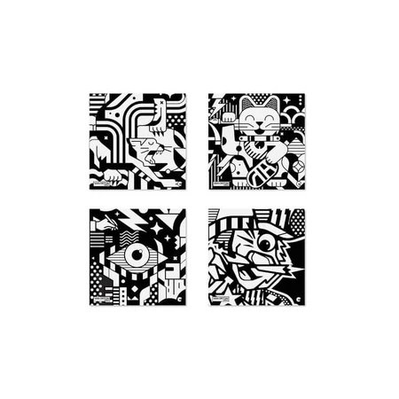 Carioca Velvet Artworks – 4 Malvorlagen auf Samt von Van Orton Design Art