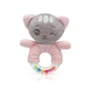 Juguete de peluche con sonajero de Kiokids - Gatito rosa