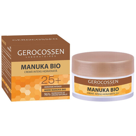 Crème hydratante intensive au miel de Manuka Bio 25+, 50 ml, Gerocossen