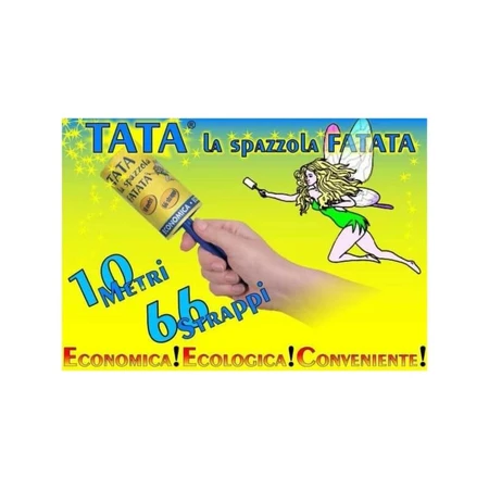 Brosse adhésive Proind Italia Tata pour tissus - Pour éliminer les poils d'animaux, 10 mètres, 66 bandes