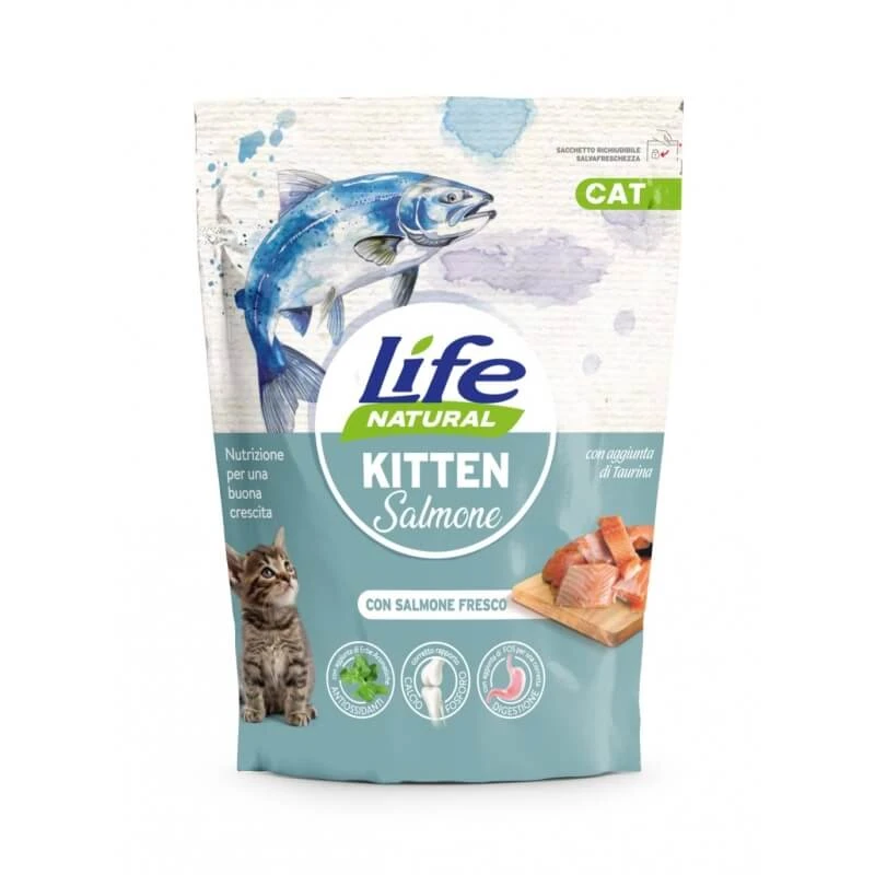 Life Natural Life Natural Salmon Kitten - Compleet voer voor kittens, 800 g