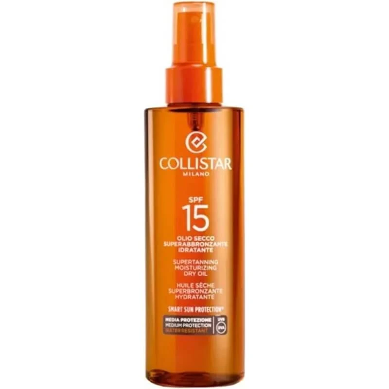 Collistar Zonnebrandcrème SPF 15: Speciale droge hydraterende olie voor een perfecte bruine teint, superbruining, gemiddelde bescherming, 200 ml