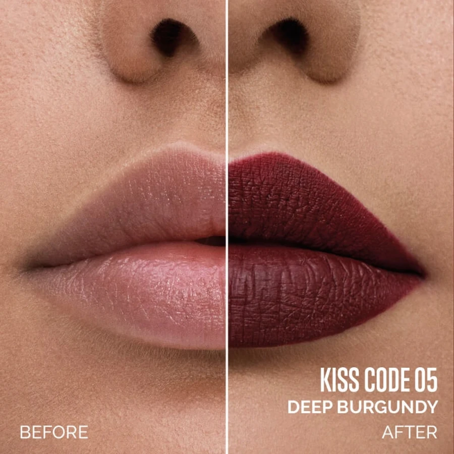 Veralab Overskin Kiss Code - Matte Liquid Lipstick No. 05 Deep Burgundy