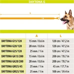 Ferplast Daytona gm 25-100 - Laisse pour chien en nylon résistante avec une chaîne chromée noire