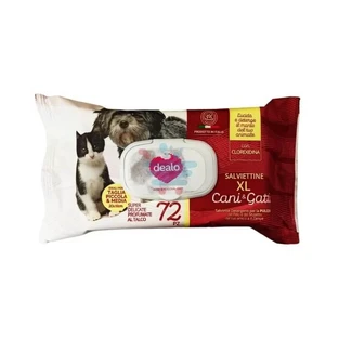 Dealo 72 XL Cleansing Wipes for Dogs and Cats
