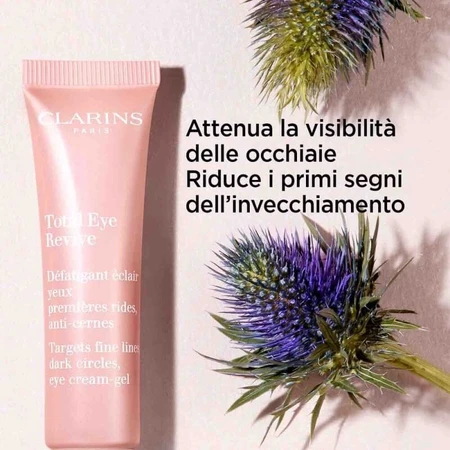 Clarins Total Eye Revive – cremă-gel revitalizantă pentru zona ochilor, împotriva pungilor și cearcănelor, 15 ml