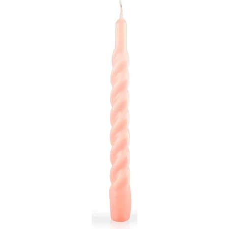 Giorgio's Candle Shop: 6 roze gelakte gedraaide kaarsen, één maat