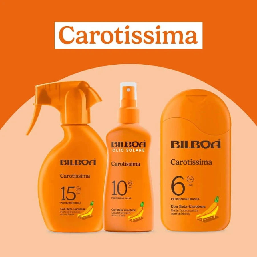 Bilboa Crema solare 20 spf latte carotissima protezione media 200 ml