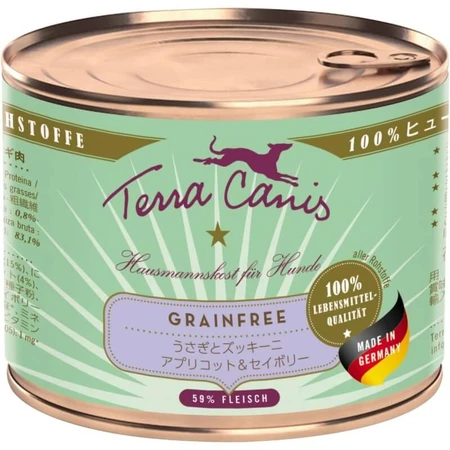 Terra Canis sin cereales con conejo - Pienso húmedo completo para perros adultos con peso normal, 200 g