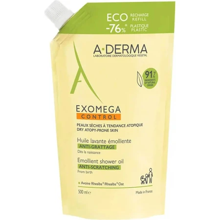Aderma Exomega Control - Aceite limpiador emoliente - Recambio de 500 ml